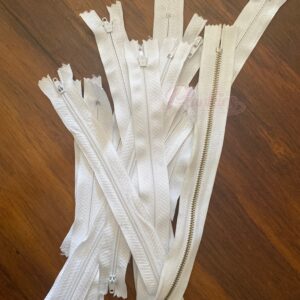 20cm White Zip - Bundle (14)