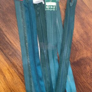 35cm Dark Green Open End zips (Bundle of 7)