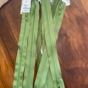 35cm Olive Green Open End zips (Bundle of 7)