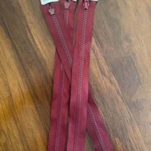 35cm Maroon Open-end Zips (Bundle of 3)