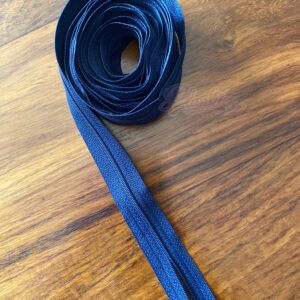 Navy Blue zip tape, 3cm wide x 2.5m